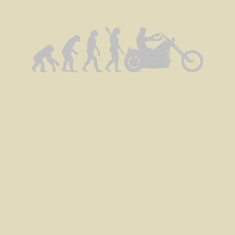 Motorcyclist Development Evolution Men Grandpa
