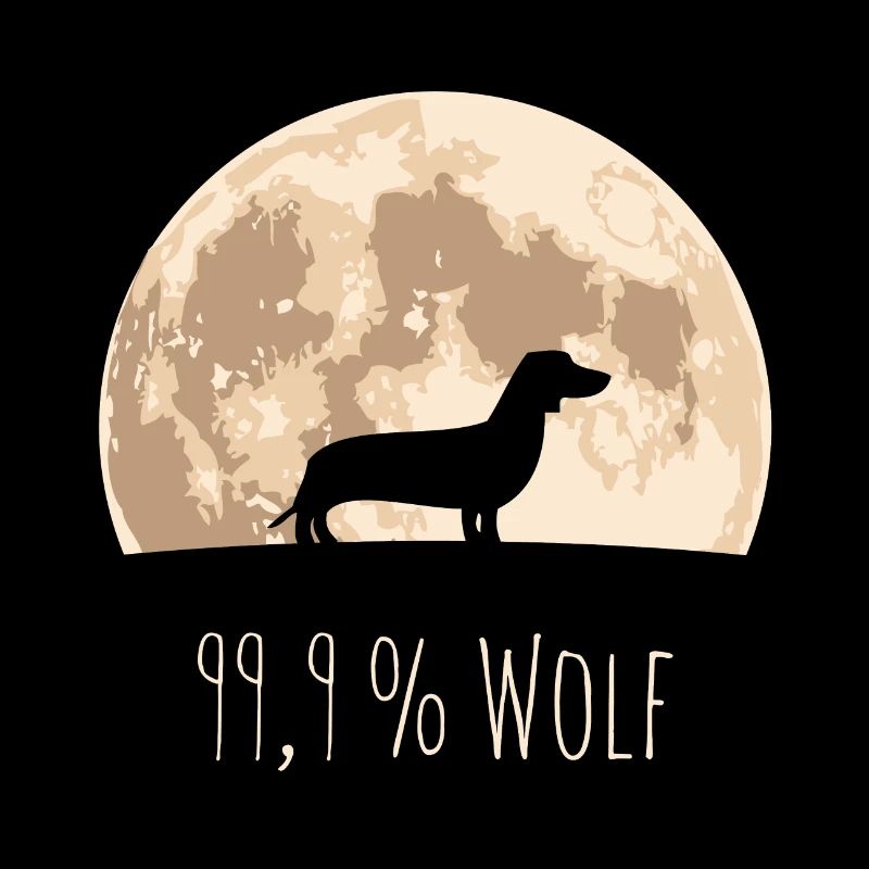 Teckel 99 % loup lune chien conception chiens