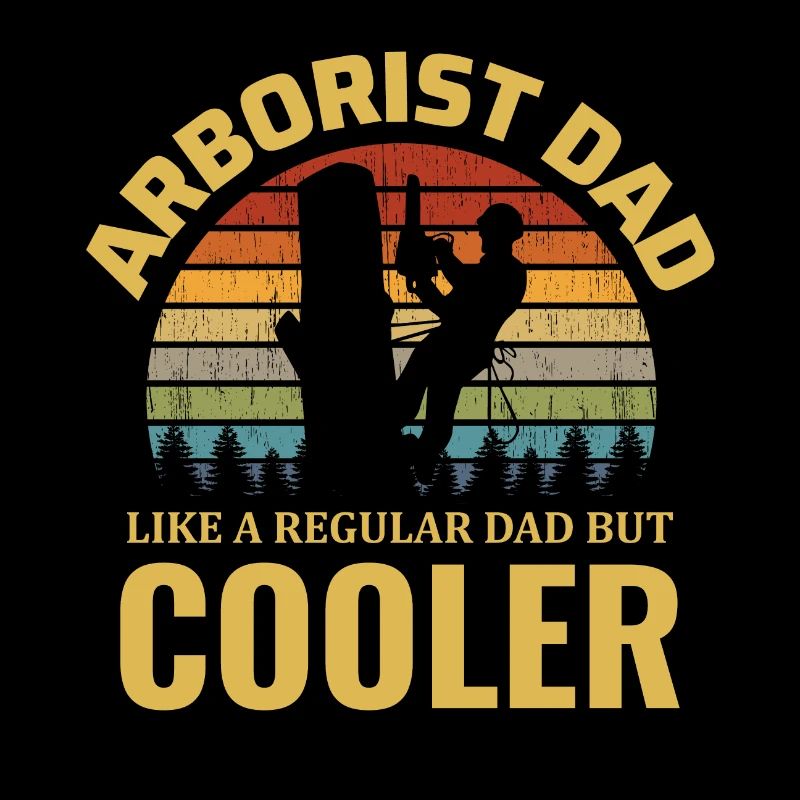 Arborist Dad Tree Climber Climbing Vintage Retro