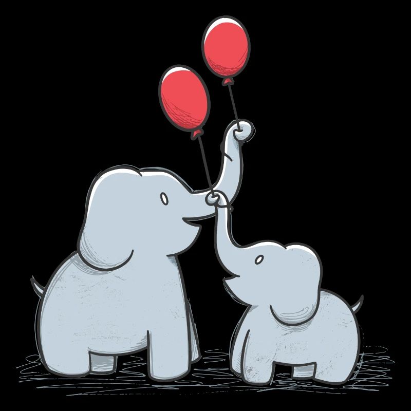 Süsses Elefanten Paar Muttertag Geschenkidee