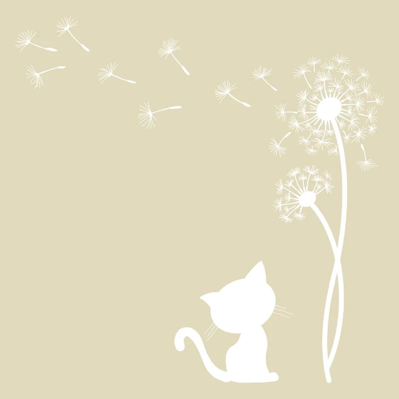 Katze mit Pusteblume