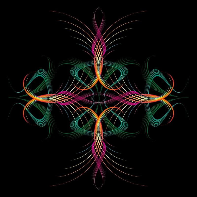 very delicate dynamically flowing cross ornament