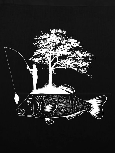 Stab Fischinsel Baum Silhouette