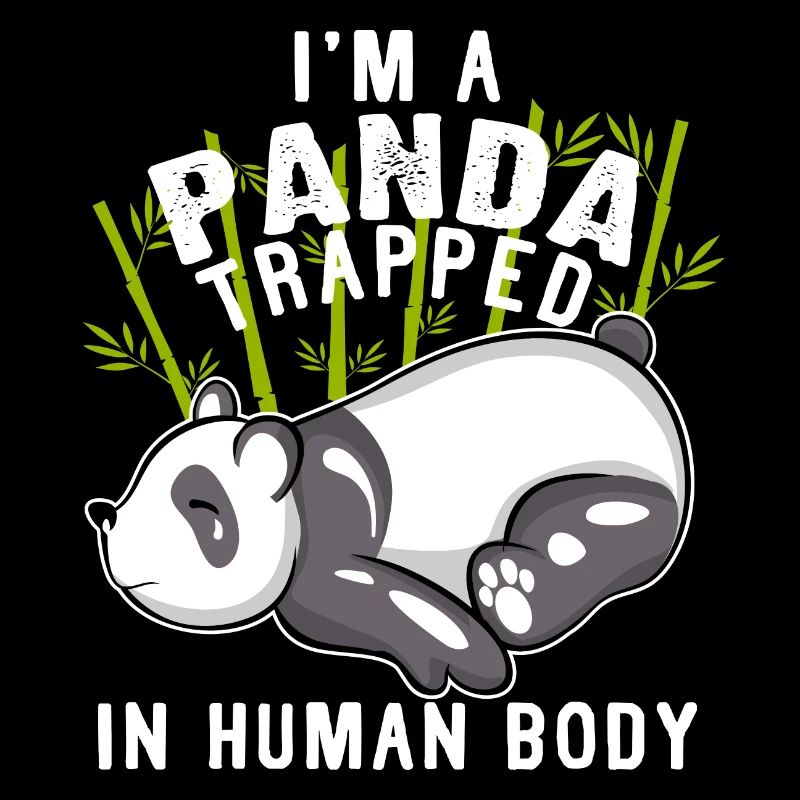 Panda Attrapé Corps Humain Chill Somnolence