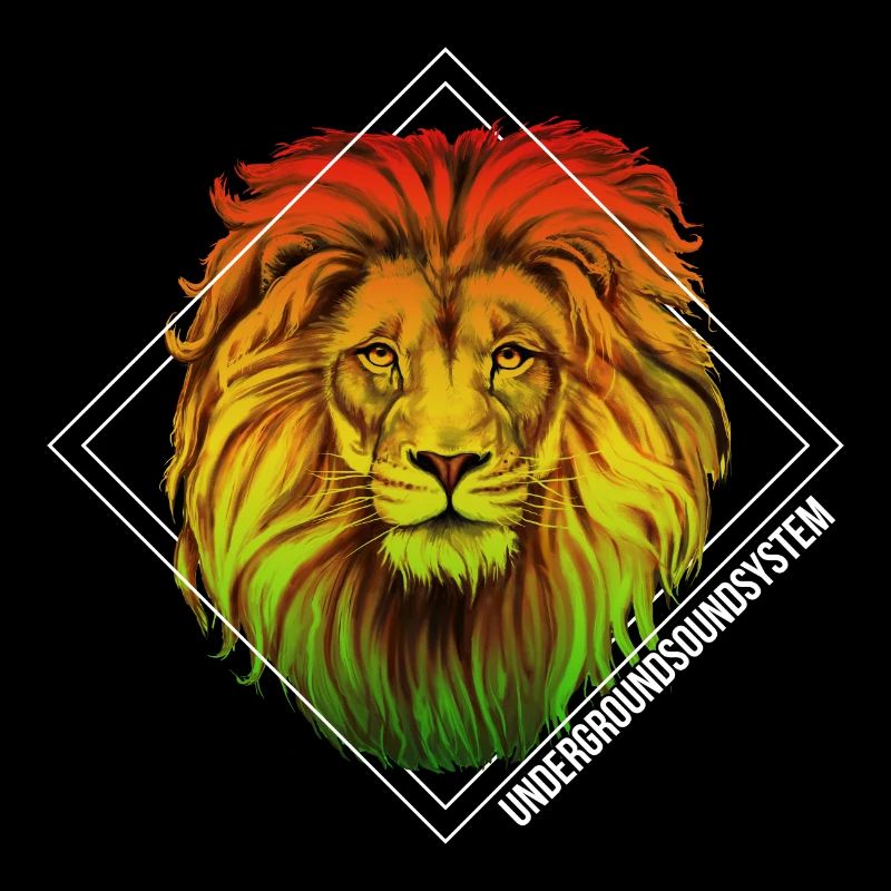 Rainbow Lion Diamond Pattern
