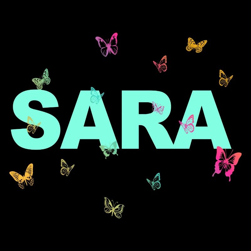 Sara - Schöner Name mit Schmetterlingen, Mädchen