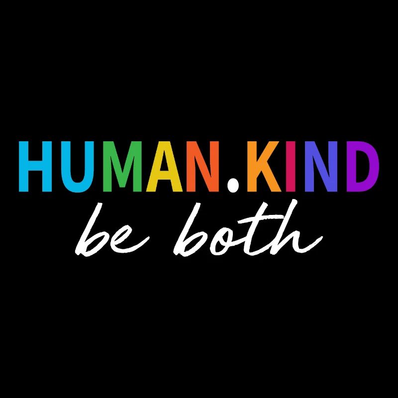 Human Kind Be Both Retro Colors Kindness Cool Gift