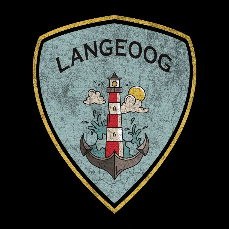 Langeoog Wappen Leuchtturm Design
