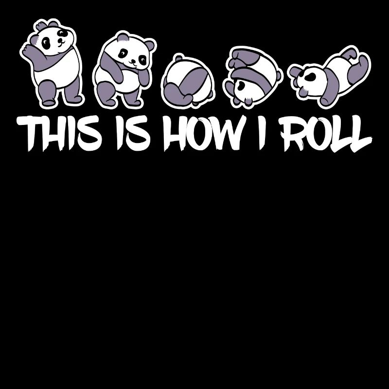 C'est comme ça que je roule T-shirt Pandas mignon