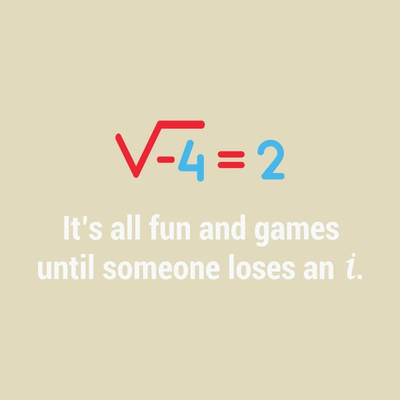 Math Quote Someone Loses An i: Funny Math