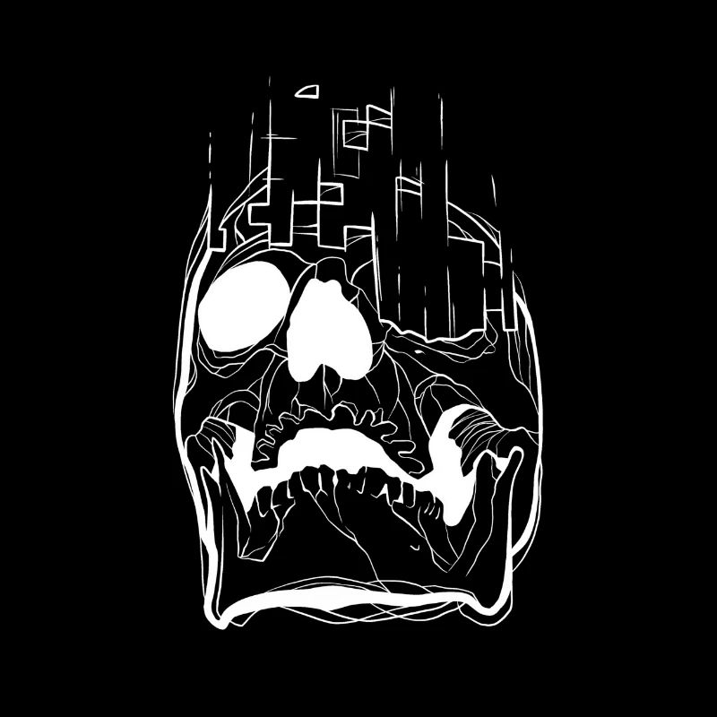 Skull graphic art