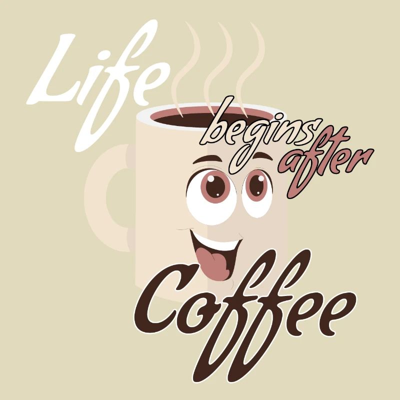 Das Leben beginnt nach einem Kaffee Geschenk