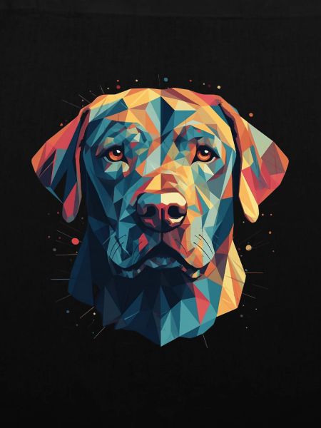Buntes Labrador-Kunstdesign
