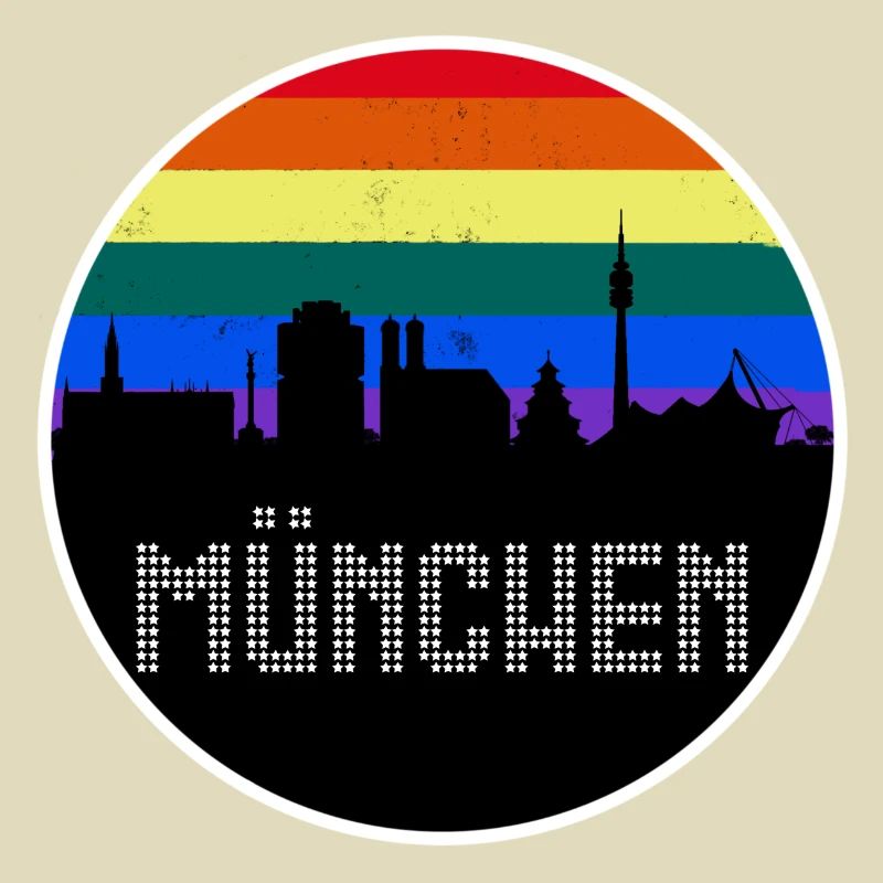 München Skyline Regenbogen