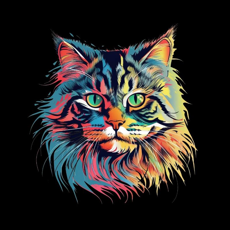 Chat sibérien coloré