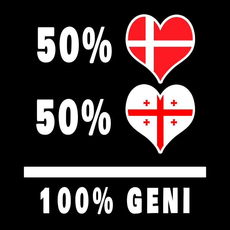 Géorgie et Danemark 100% drapeau de génie