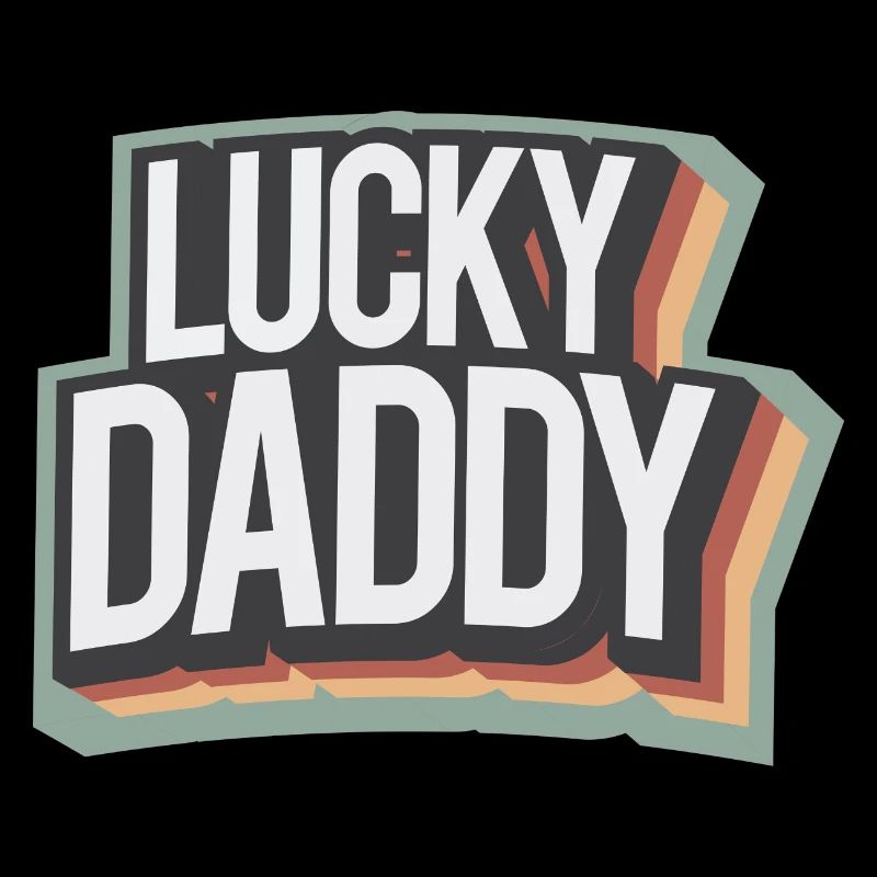 Lucky Daddy Rainbow Couleur Style Rétro