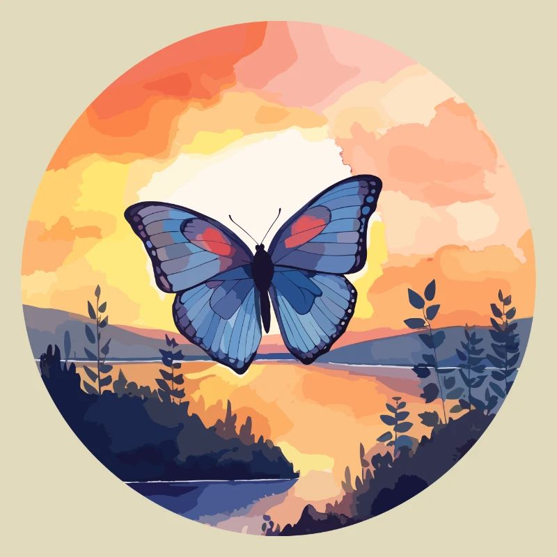 Morpho Papillon Bleu