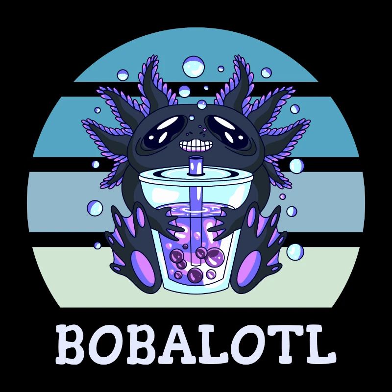 Boba Bubble Tea Axolotl Bobalotl