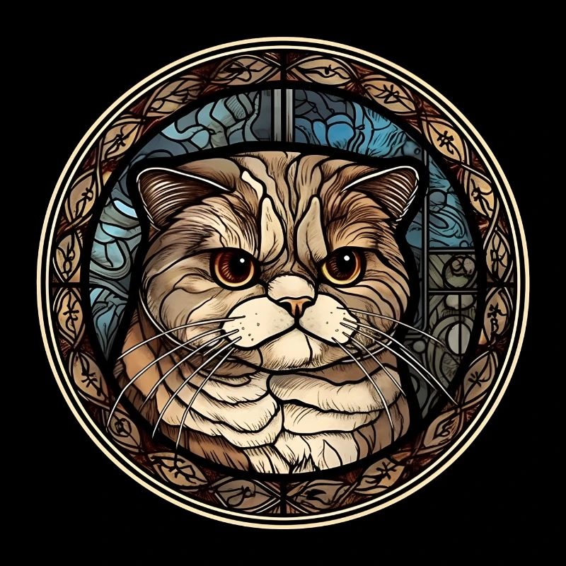 Scottish Fold Katzenrasse Aquarellglas