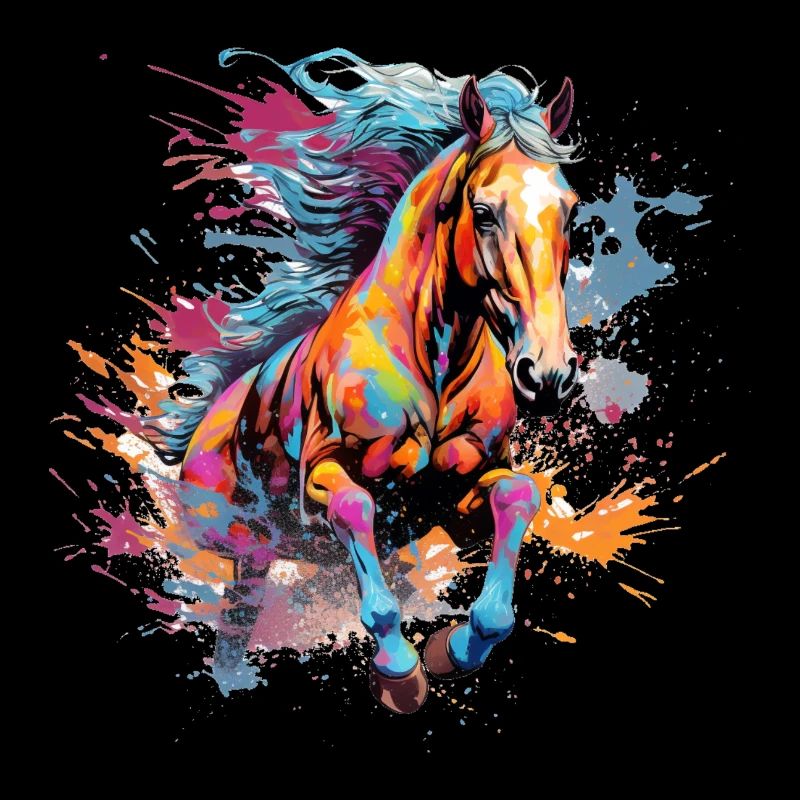 Cheval, horse en couleur