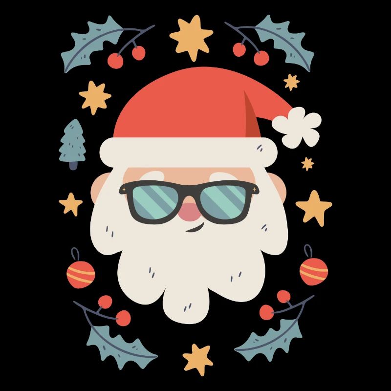 Cooler Weihnachtsmann mit Brille