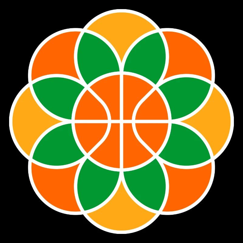 Mandala de fleur de basket-ball