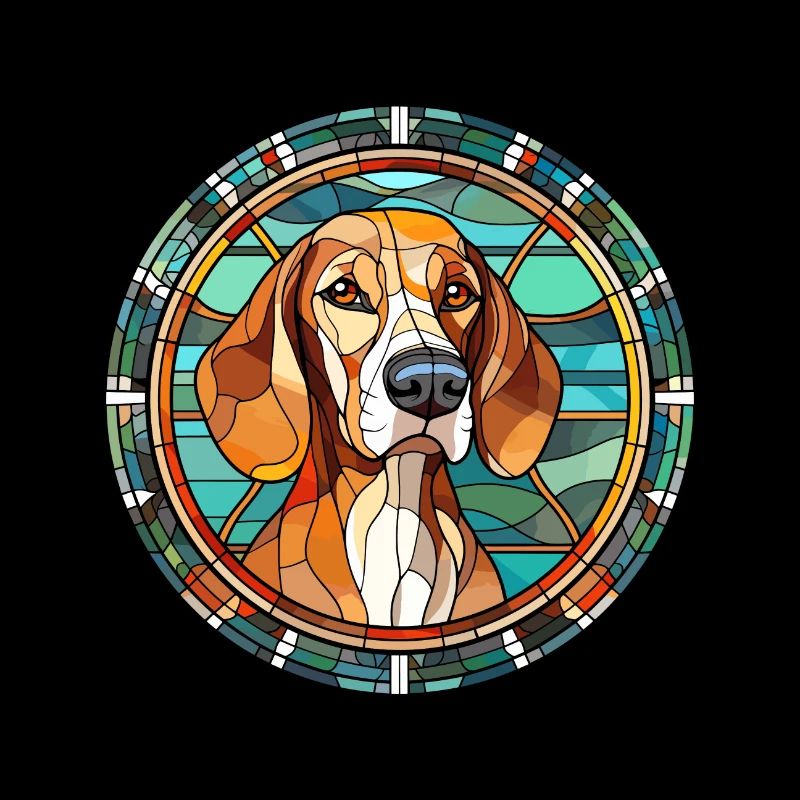 Andalusischer Jagdhund Hunderasse Buntglas Bunt
