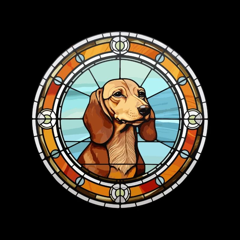 Westphalie Dachsbracke chien race vitrail Co