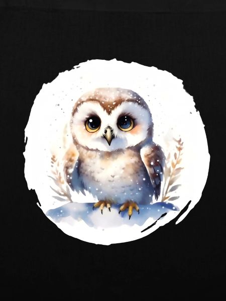 Schnee Eule Aquarell