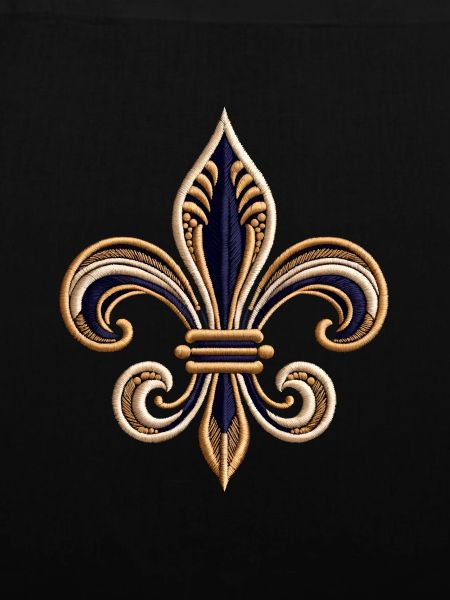 Elegant Fleur-de-Lis Embroidery Tee