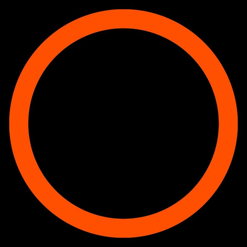 Neon Orange Circle Emblem