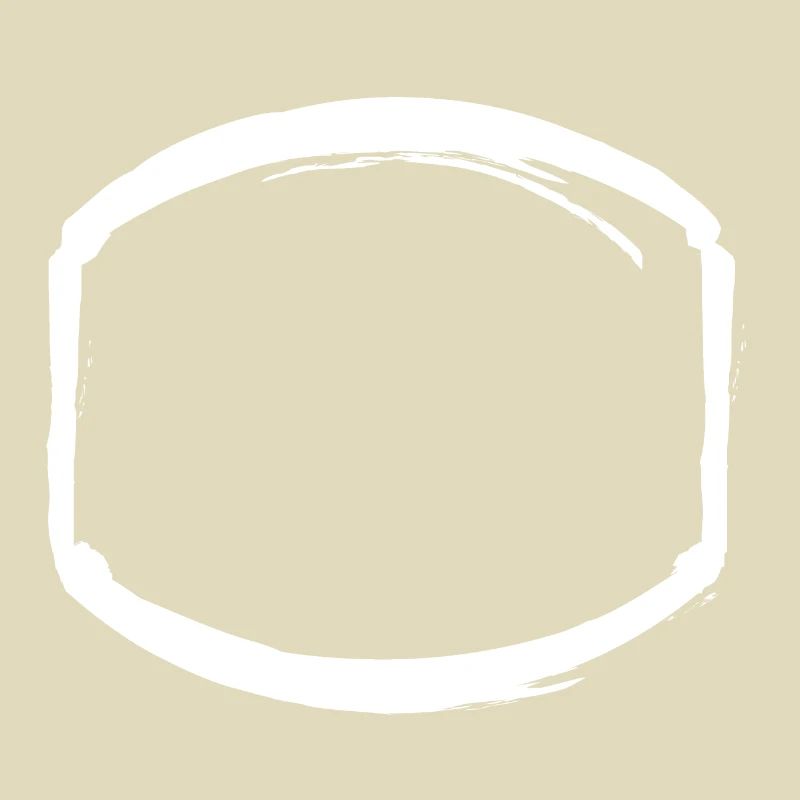 white oval frame