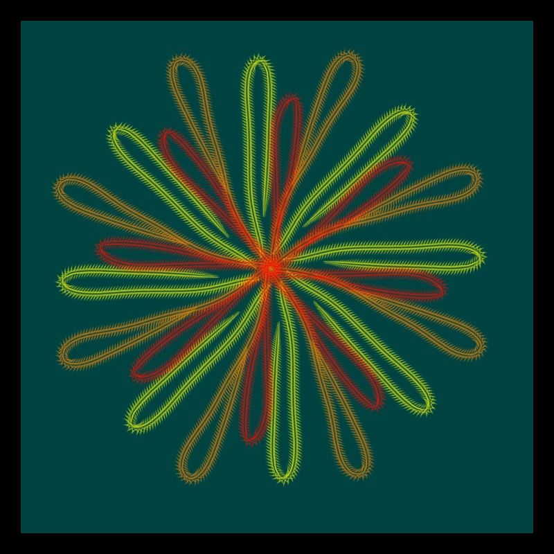 Geometric stylized flower