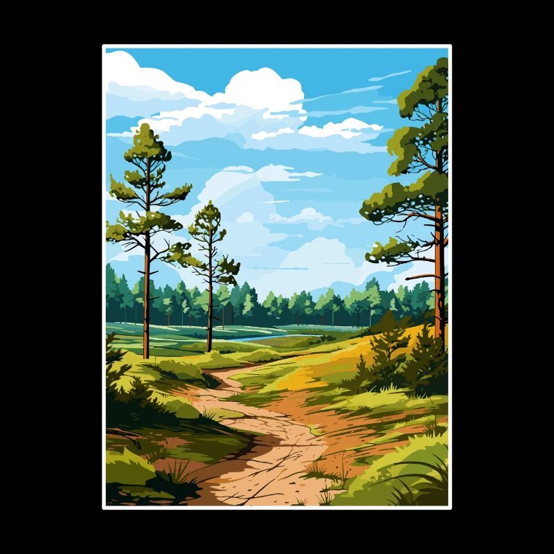 Cannock Chase Aonb Affiche de voyage Souvenir Peinture WP