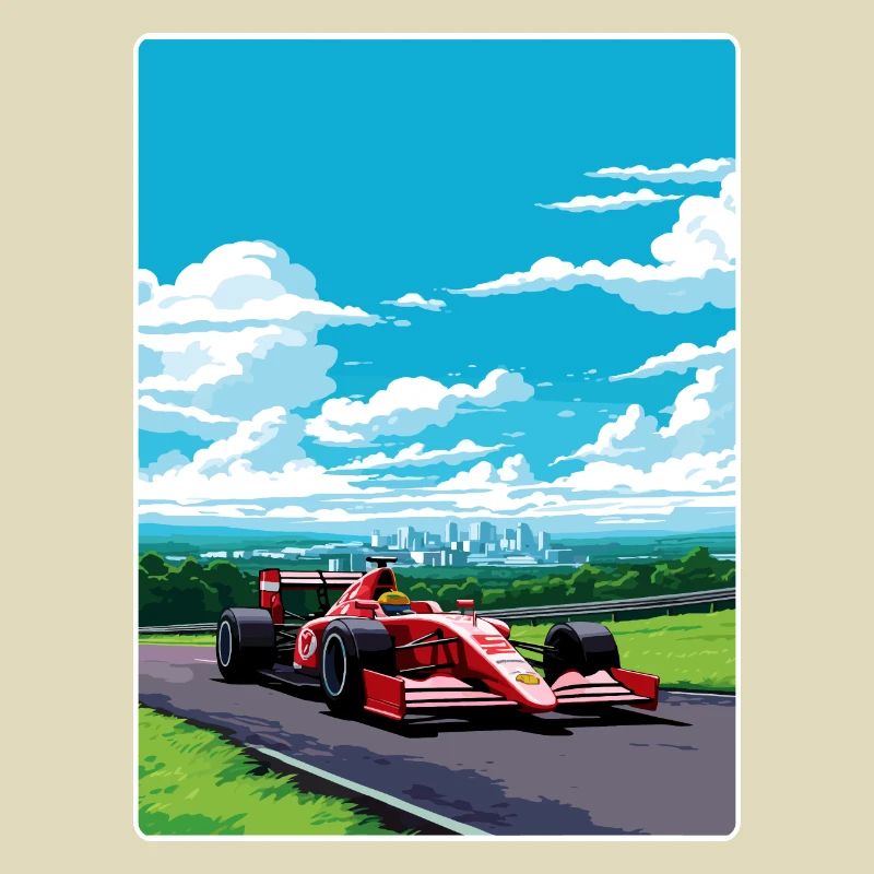 Design vif de voiture de course de formule