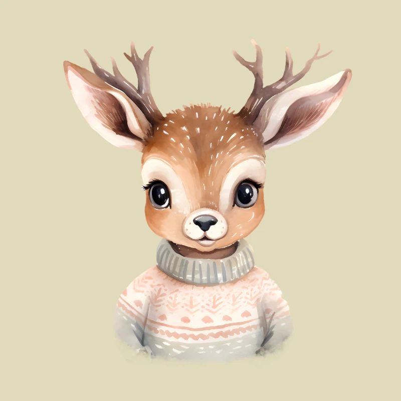 Kuscheliges Reh im Winterpullover