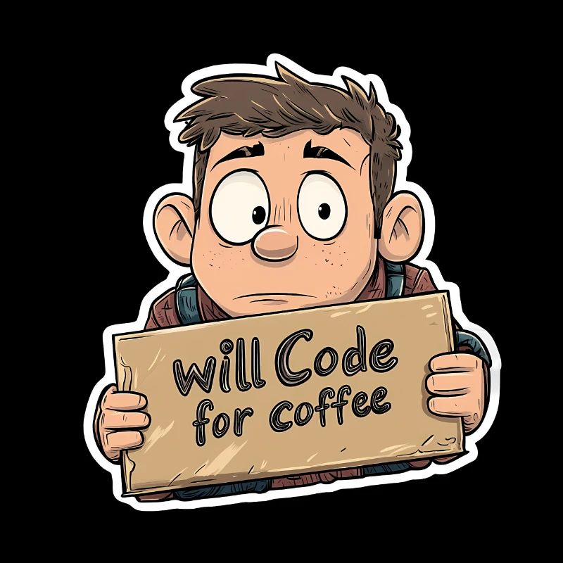 Conception amusante de programmeur et d’amateur de café