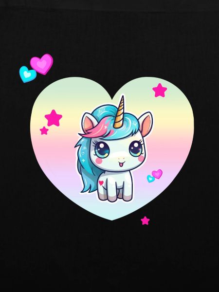 Niedliches Einhorn mit Pastellherz