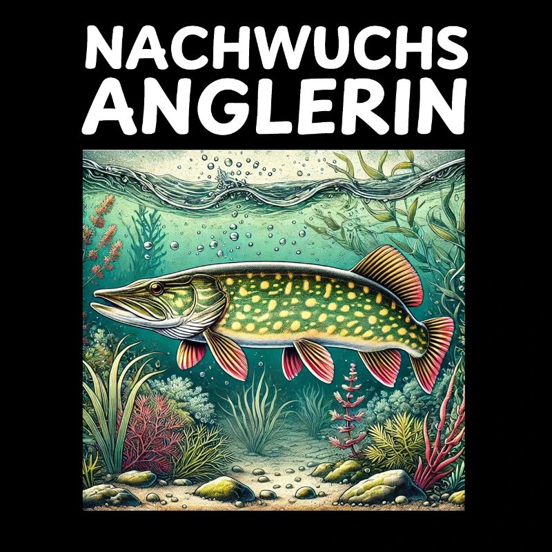 Nachwuchs Anglerin - Hecht Motiv