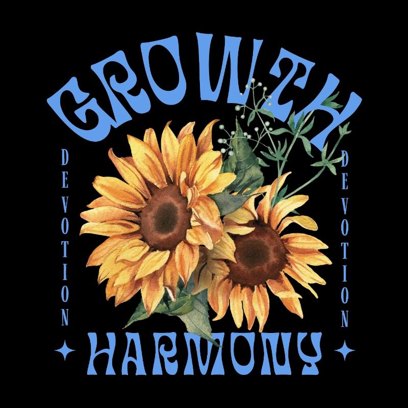 Growth Harmony Sunflower Art