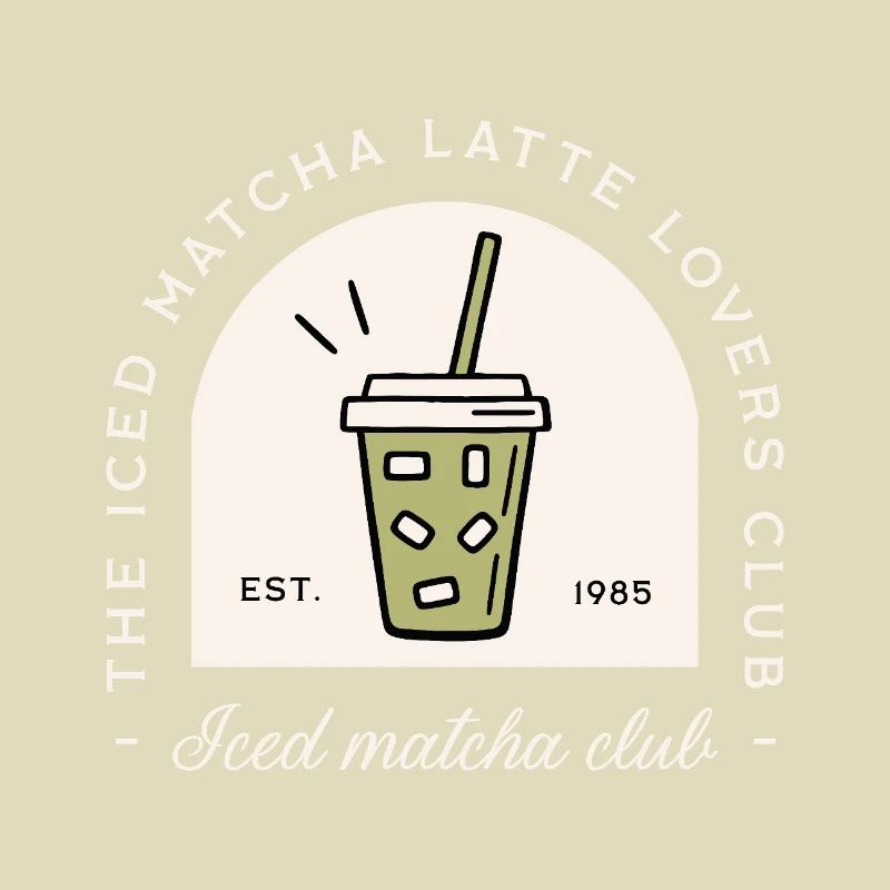 Iced matcha latte lovers Japanese drink funny