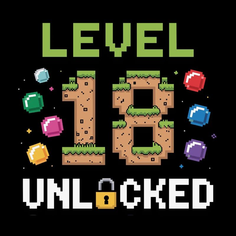 Level 18 Unlocked – Gaming Geburtstag