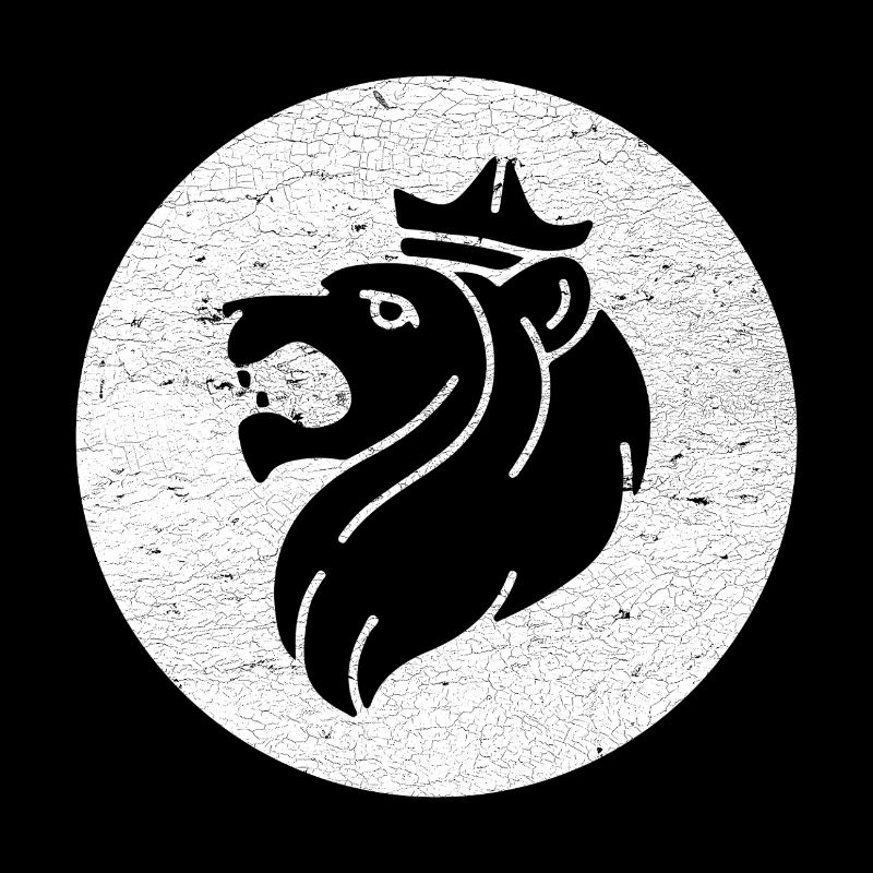 Tête de Lion de Juda dans cercle blanc, Judaisme