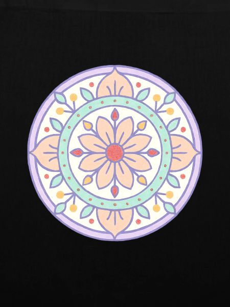 Mandala mit Risographie-Effekt