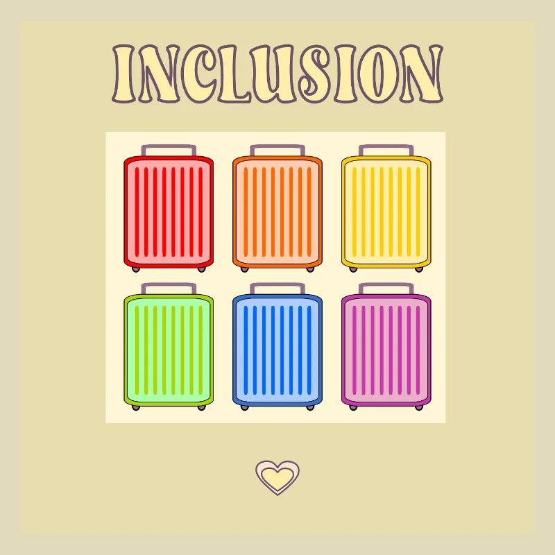 Inklusion Diversit Pride Fiert Koffer