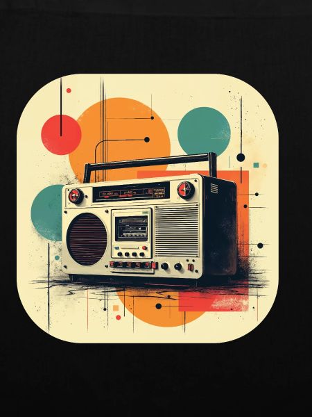 Retro Ghetto Blaster T Shirt