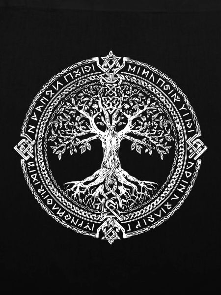 Baum des Lebens Symbol Runen Wikinger
