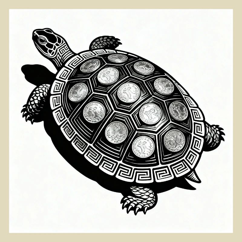 Münz-Schildkröte Geometrie