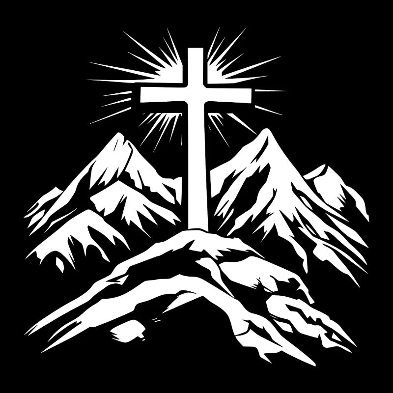 Christliches Kreuz Berg